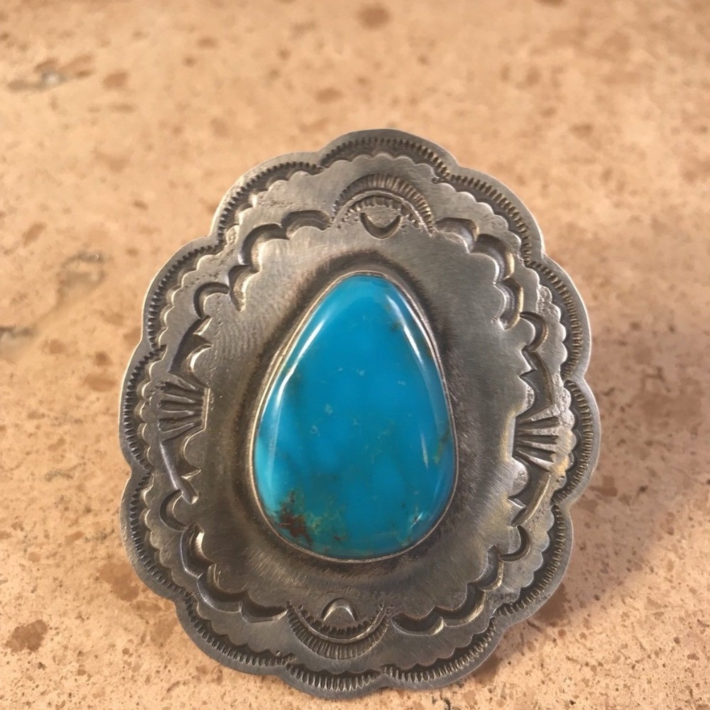 Tommy Jackson Morenci Turquoise & Sterling Ring